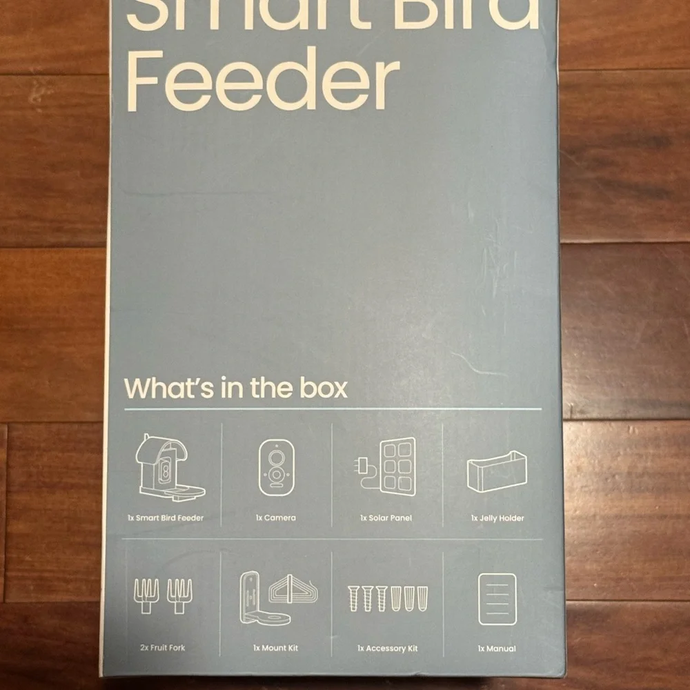 Vinguys Smart Bird Feeder with Camera - Blue and Tan